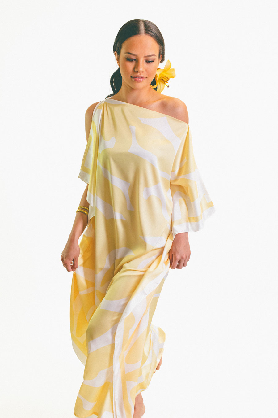 Aimata Tahiti Collection Wardrobe Dress Tehere White Beige