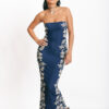 Long Lei Dress Navy Blue